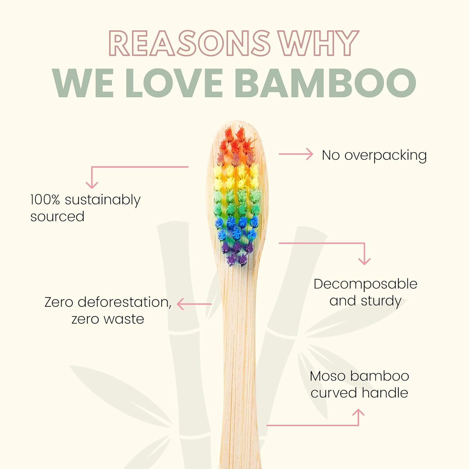 – Rainbow Bamboo Toothbrush for Kids, Pack of 4 Children’S Bamboo Toothbrushes with Soft Wave Bristles