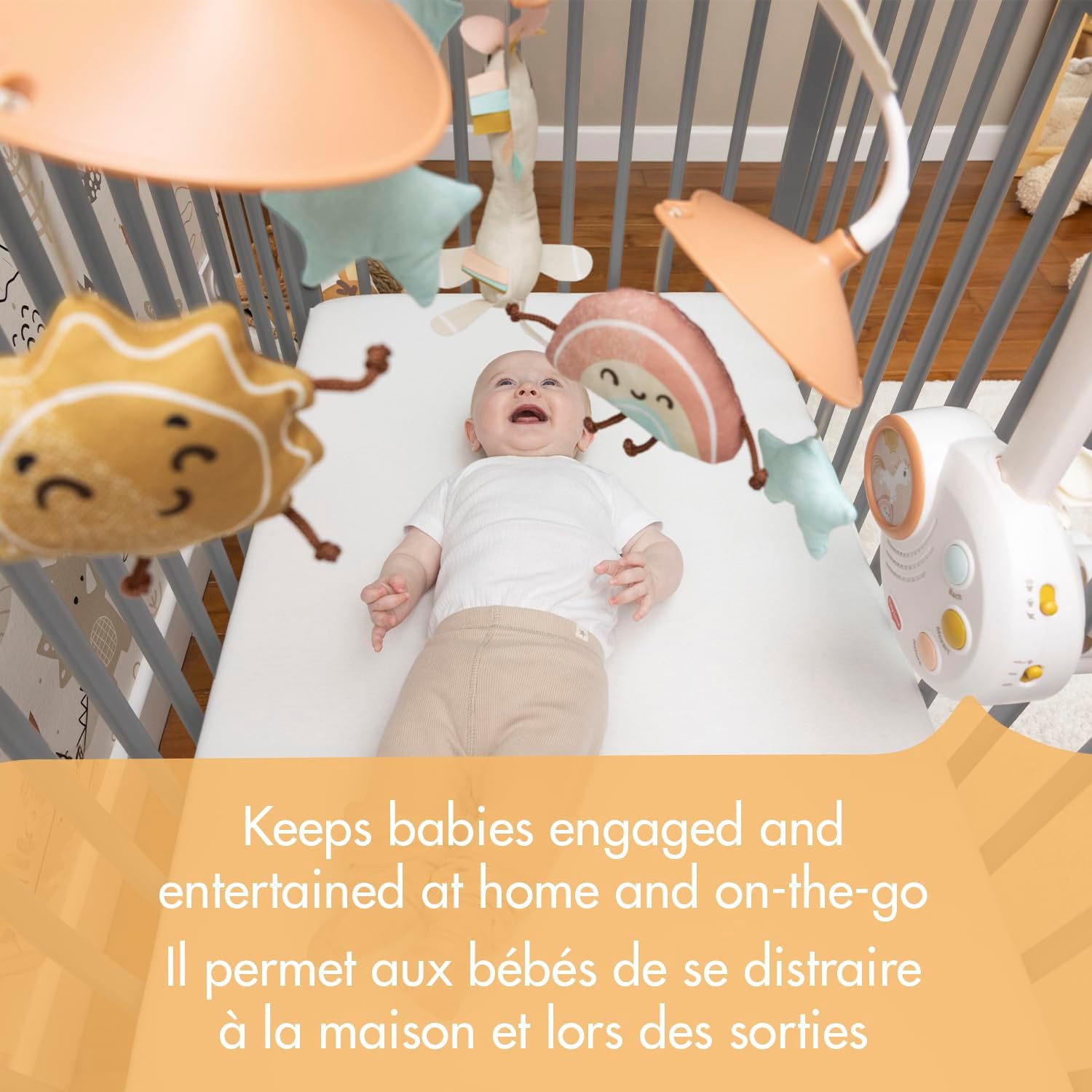 Unicorn Wonderlands Classic Mobile – Baby Mobile with 20 Minutes of Music, Calming Nightlight, Removable Music Box, Plush Dolls for Newborns & Toddlers (0+ Months)
