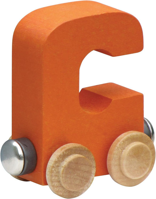 Nametrain Bright Letter Car C - Made in USA (Orange)