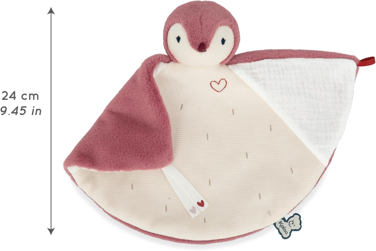 - Doudou - Penguin Pink Comforter - Soft Polyester and Micro-Velvet Baby Blankie in a Pretty Gift Box - Multi-Material with Ultra Fluffy Stomach - Early Development Toy - from Birth - K212007