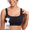 Women'S Pumping Bra Hands Free All-In-One Nursing Sports Bras Wireless Maternity Bras for Breastfeeding