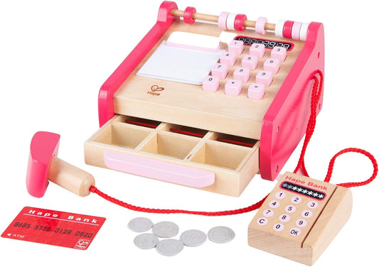 Checkout Wooden Register Pretend & Play Role Play Set with Accessories