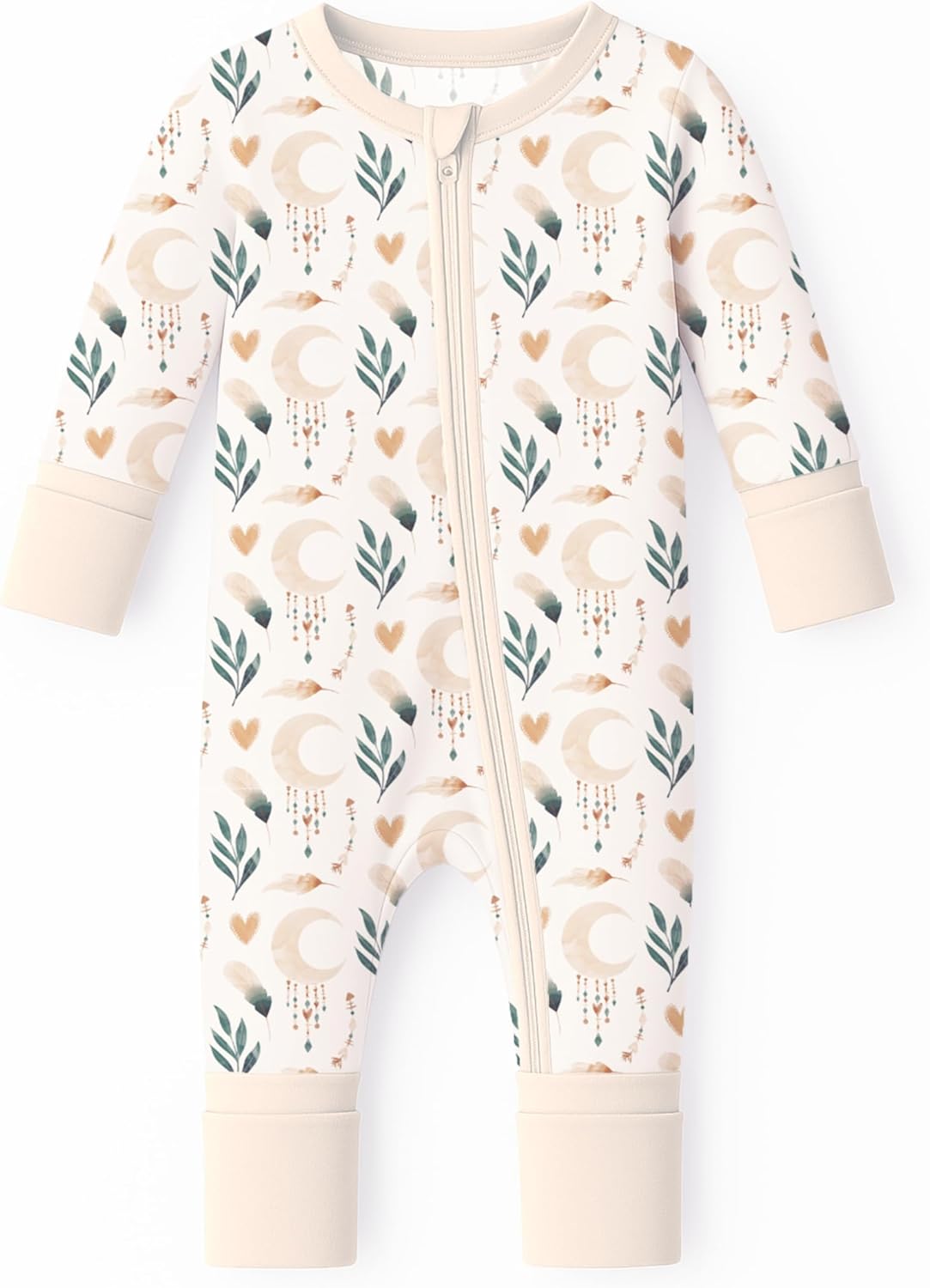 Viscose from Bamboo Sleeper Baby Pajamas, Convertible Gripped Footie with 2-Way Zipper, Ideal for Eczema