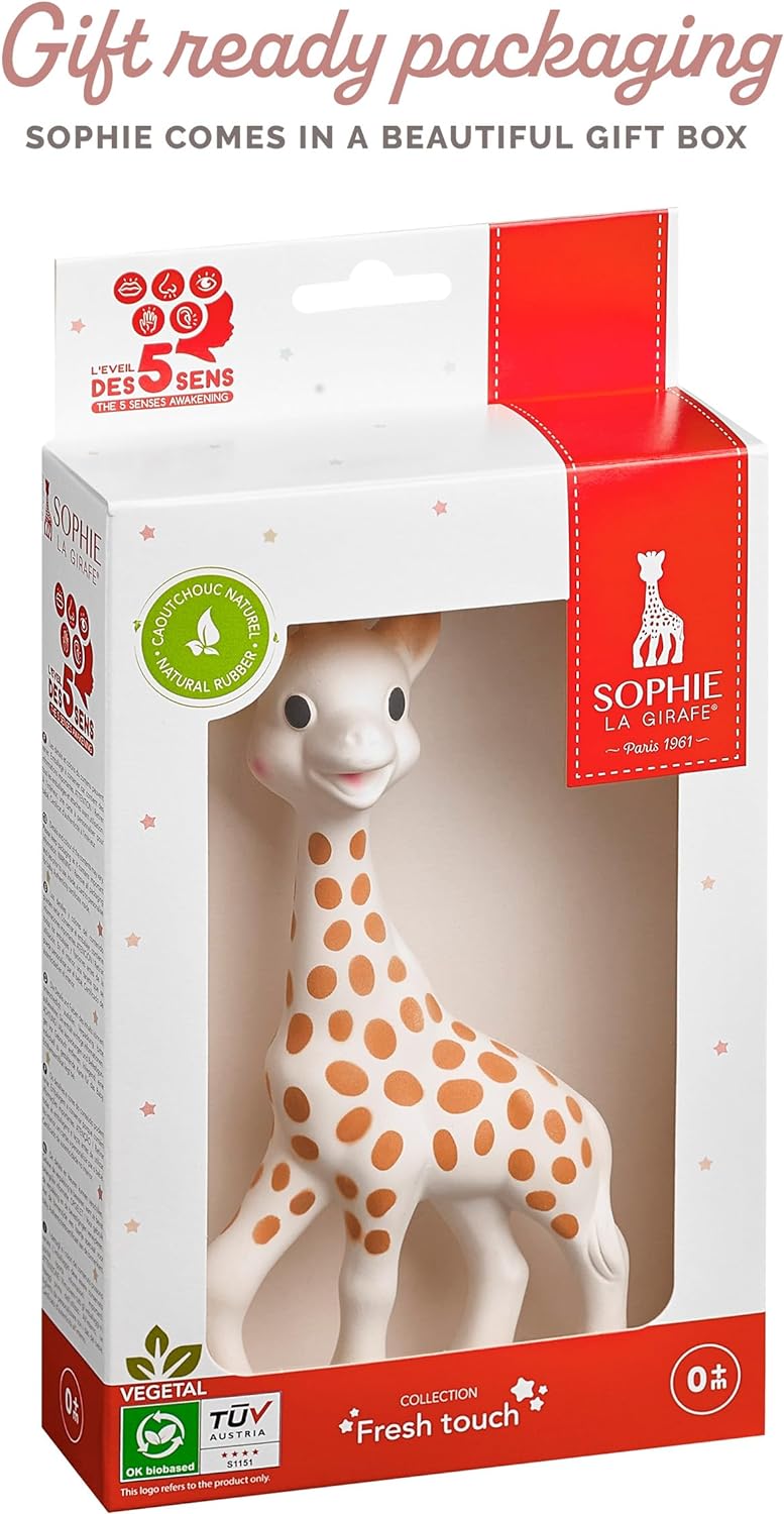 Vulli Sophie the Giraffe Teether, Brown/White
