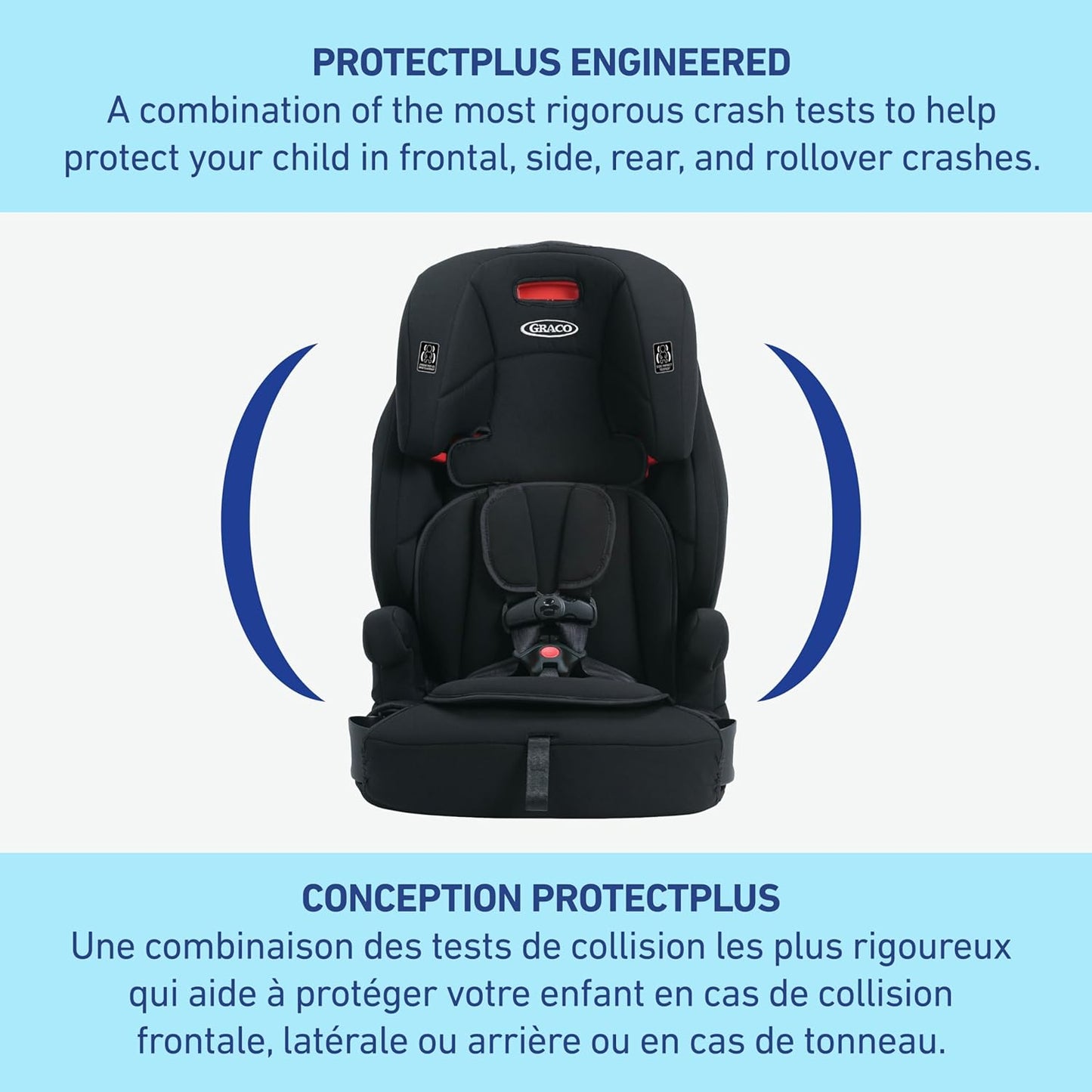 Tranzitions 3-In-1 Harness Booster Seat, Toddler to Big Kid Car Seat from 10-45 Kg (22-100Lb), Harness/Highback/Backless Booster, Proof