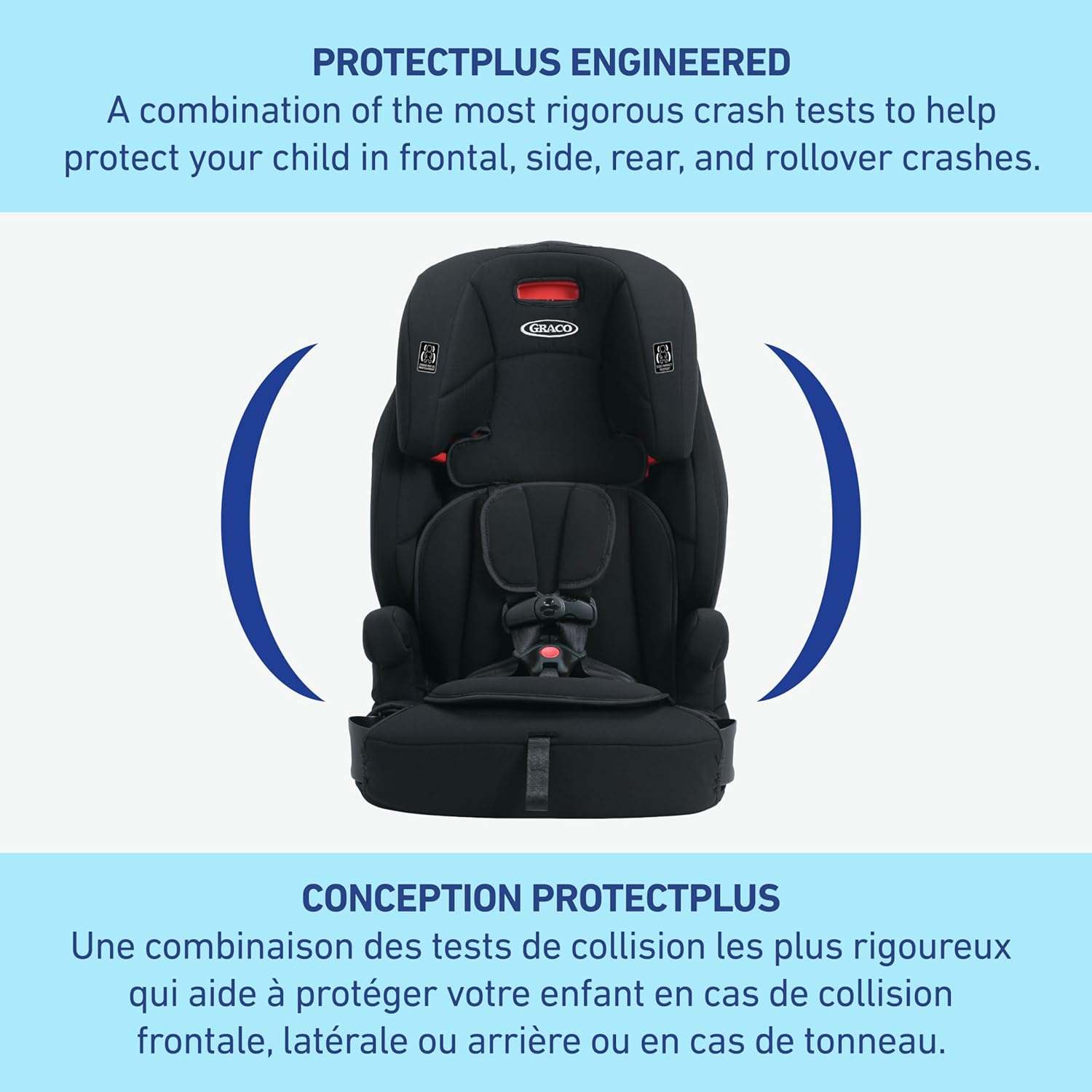 Tranzitions 3-In-1 Harness Booster Seat, Toddler to Big Kid Car Seat from 10-45 Kg (22-100Lb), Harness/Highback/Backless Booster, Proof