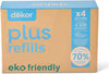 Diaper  plus Diaper Pail Refills | 4 Count Unscented | Exclusive End-Of-Liner Marking | Thick, Quick & Easy to Replace | Most Economical Refill System | for Original and Eko Style Pails