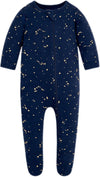 Organic Cotton Baby Boy Girl Zip Front Sleep 'N Play, Footed Sleeper, Long Sleeve