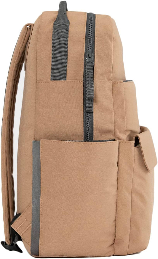 Roo Lightweight 1 LB Diaper Bag Backpack | 11 Organizational Pockets| Durable & Water-Resistant (Toffee)