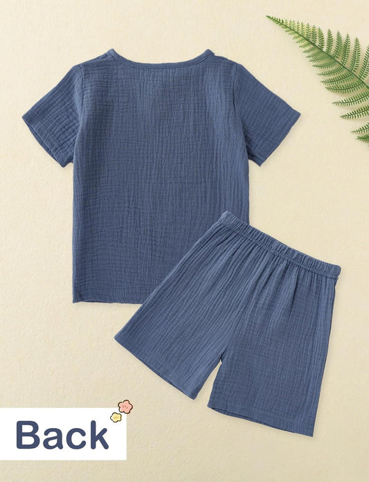 Baby Boy Summer Clothes Set Toddler Short Sleeve Tops & Shorts Set Cotton Casual 2 Piece Outfits Set