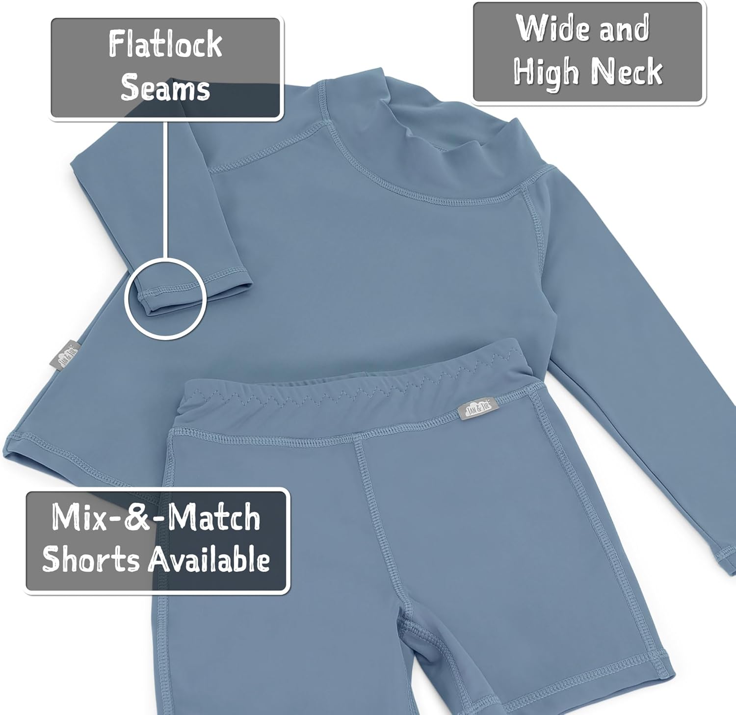 UV Swim Shorts and Long Sleeve UV Shirt for Toddlers