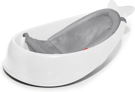 Baby Bath Tub, 3-Stage Smart Sling Tub, Moby, White