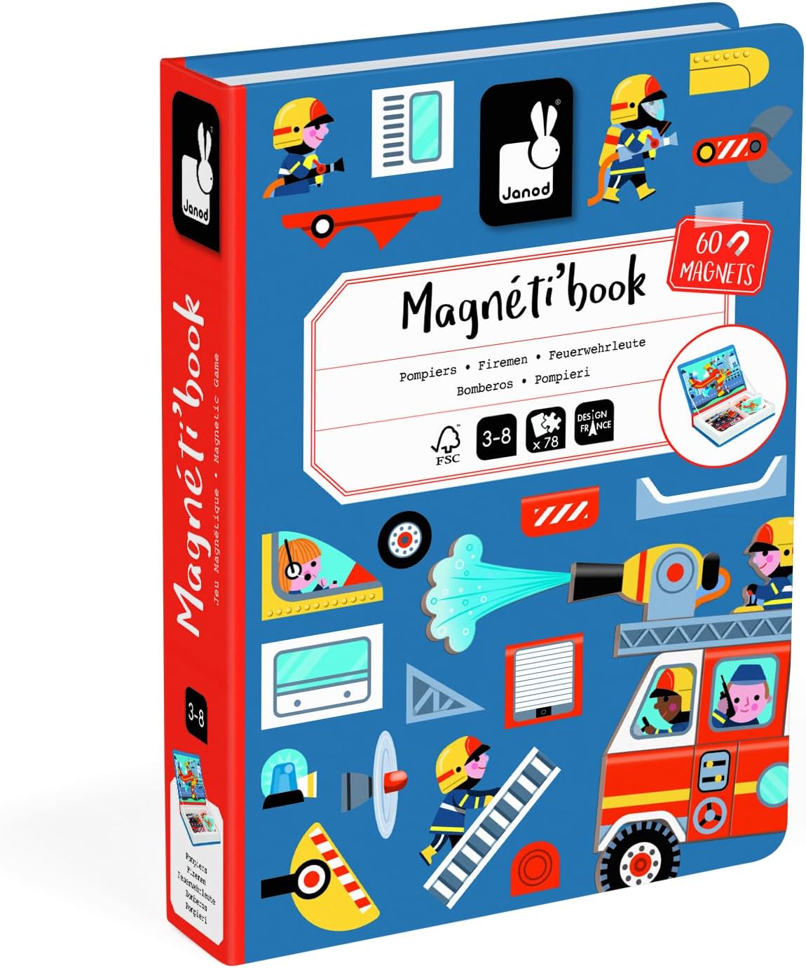 - Magneti’Book Firefighters - Educational Magnetic Games - Toy for Kids Toddler Children - Imagination and Creativity Game - Fine Motor Skills Toy - 3 to 8 Years - J02583
