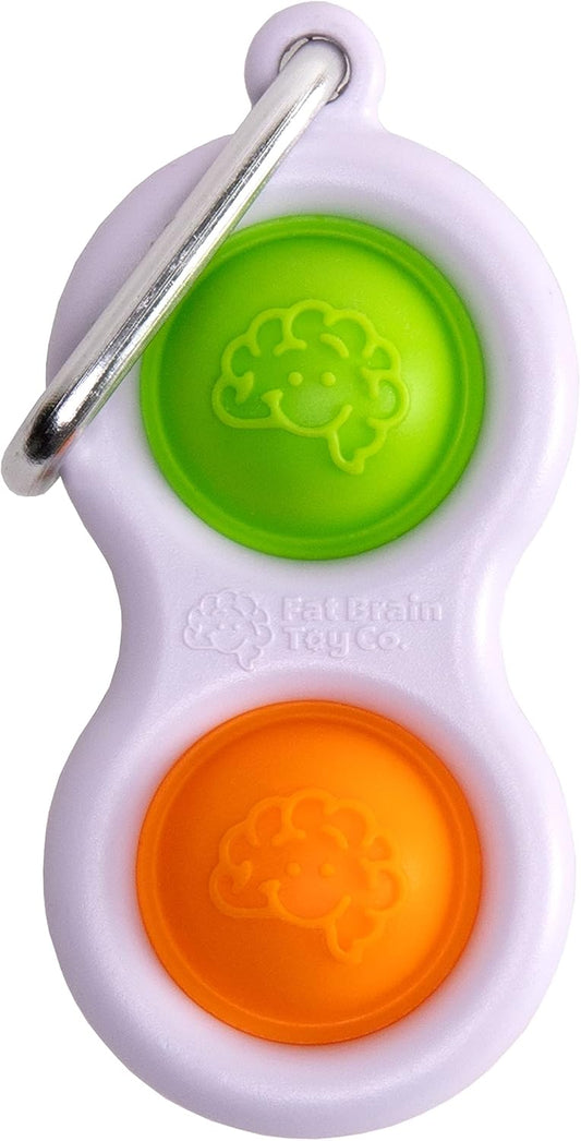 Simpl Dimpl - Simple Dimple - Orange/Lime - Popping Fidget Keychain