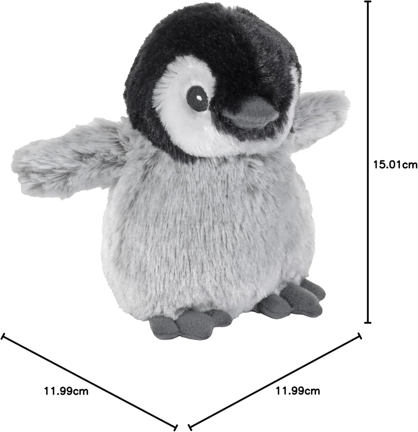 Cuddlekins Eco Mini Playful Penguin, Stuffed Animal, 8 Inches, Plush Toy, Fill Is Spun Recycled Water Bottles, Eco Friendly