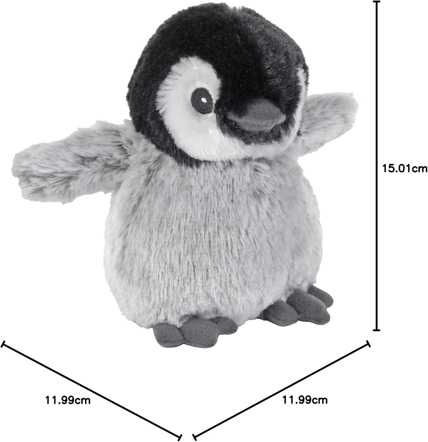 Cuddlekins Eco Mini Playful Penguin, Stuffed Animal, 8 Inches, Plush Toy, Fill Is Spun Recycled Water Bottles, Eco Friendly