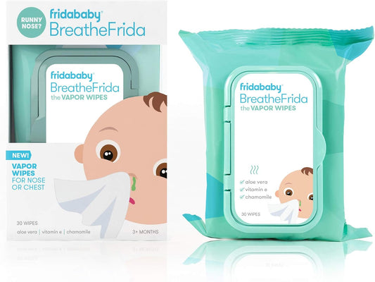 Baby Nose Wipes by Fridababy | Breathefrida the Boogerwiper Moisturizing Baby Facial Tissues and Chest Rub for Sensitive Skin (3 Pack)