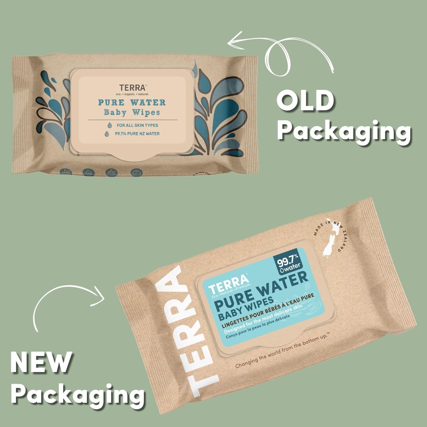 - NZ Pure Water Baby Wipes - 99.7% Pure New Zealand Water - 100% Biodegradable Bamboo - Fragrance Free for Sensitive Skin (1 Pack of 70 Wipes)