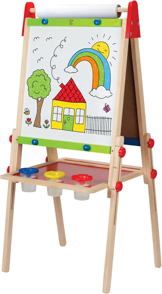 All-In-One Wooden Kid'S Art Easel with Paper Roll and Accessories