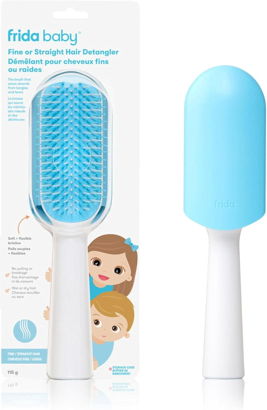 Fine or Straight Hair Detangling Hair Brush for Kids, Detangles Knots without Tears or Breakage, Comb Teeth and Bristle Design