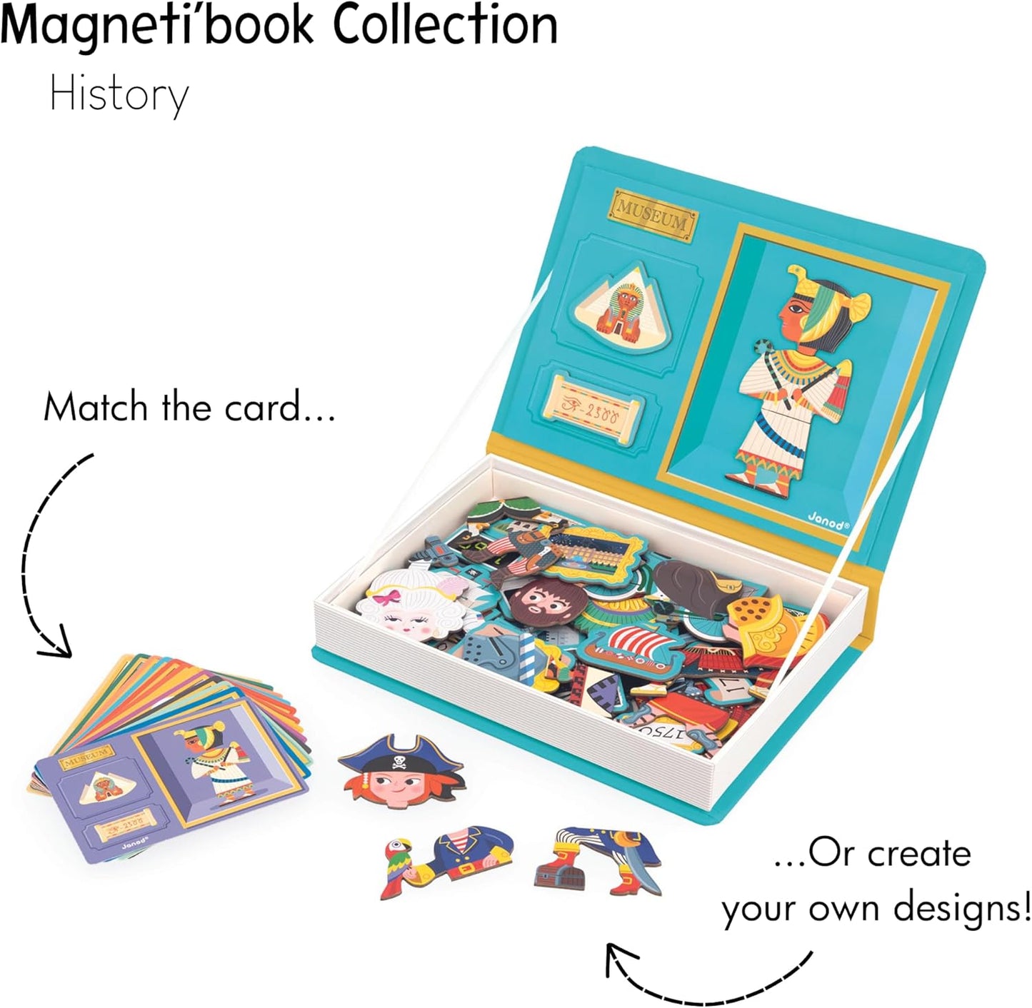 - Magneti’Book History - Educational Magnetic Games - Toy for Kids Toddler Children - Imagination and Creativity Game - Fine Motor Skills Toy - 3 to 8 Years - J02598
