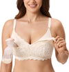 Women'S Pumping Bra Hands Free Lace Nursing Bras Cute Support Maternity Breastfeeding Breast Pump Bra