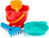 Beach Basics Sand Toy Set Including Bucket Sifter, Rake, and Shovel Toys, Multicolor