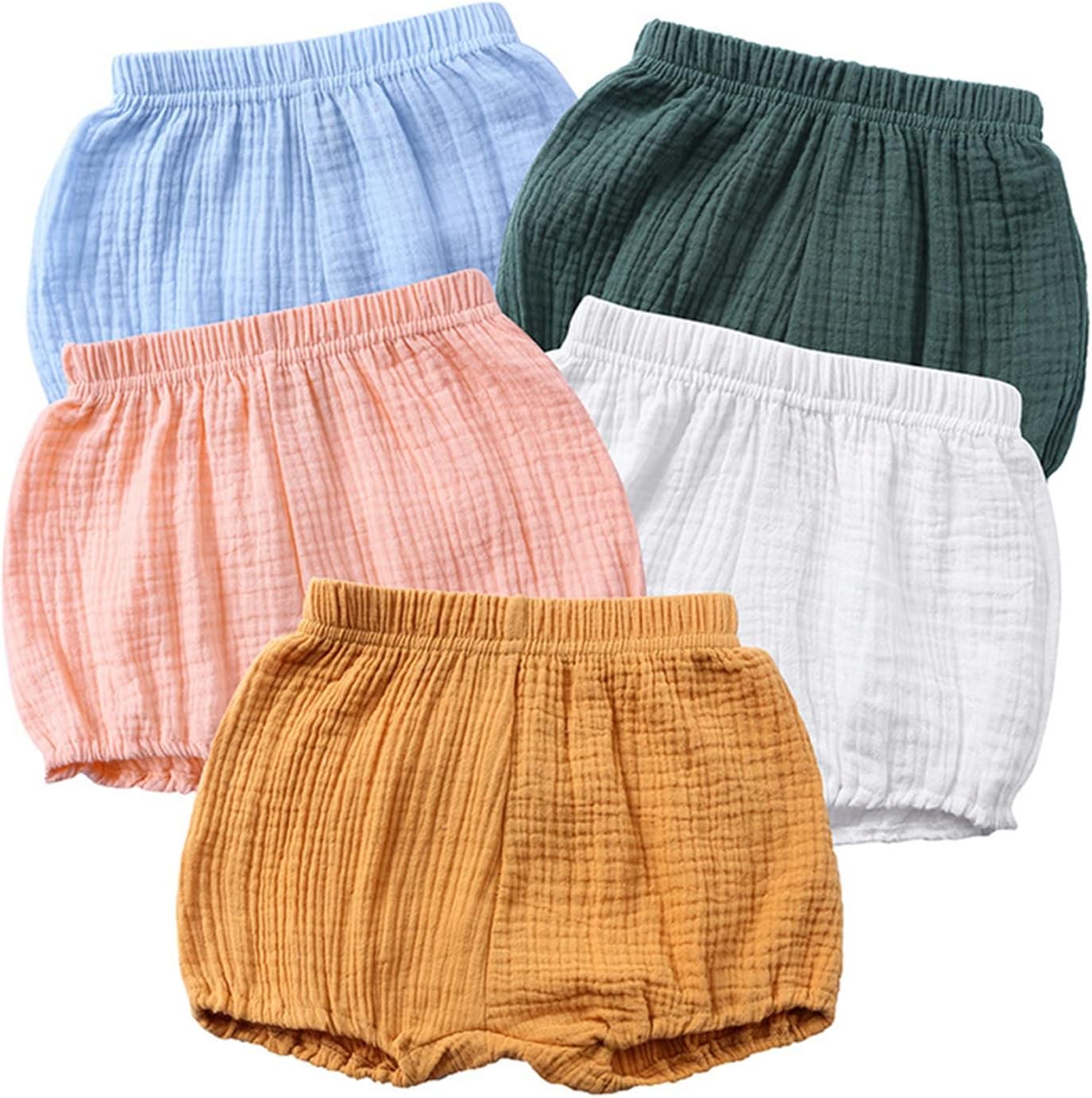 Baby Bloomers for Boys Girls Cotton Linen Bubble Shorts 𝐃iaper 𝐂overs Infant Solid Underwear Cute Summer Clothes