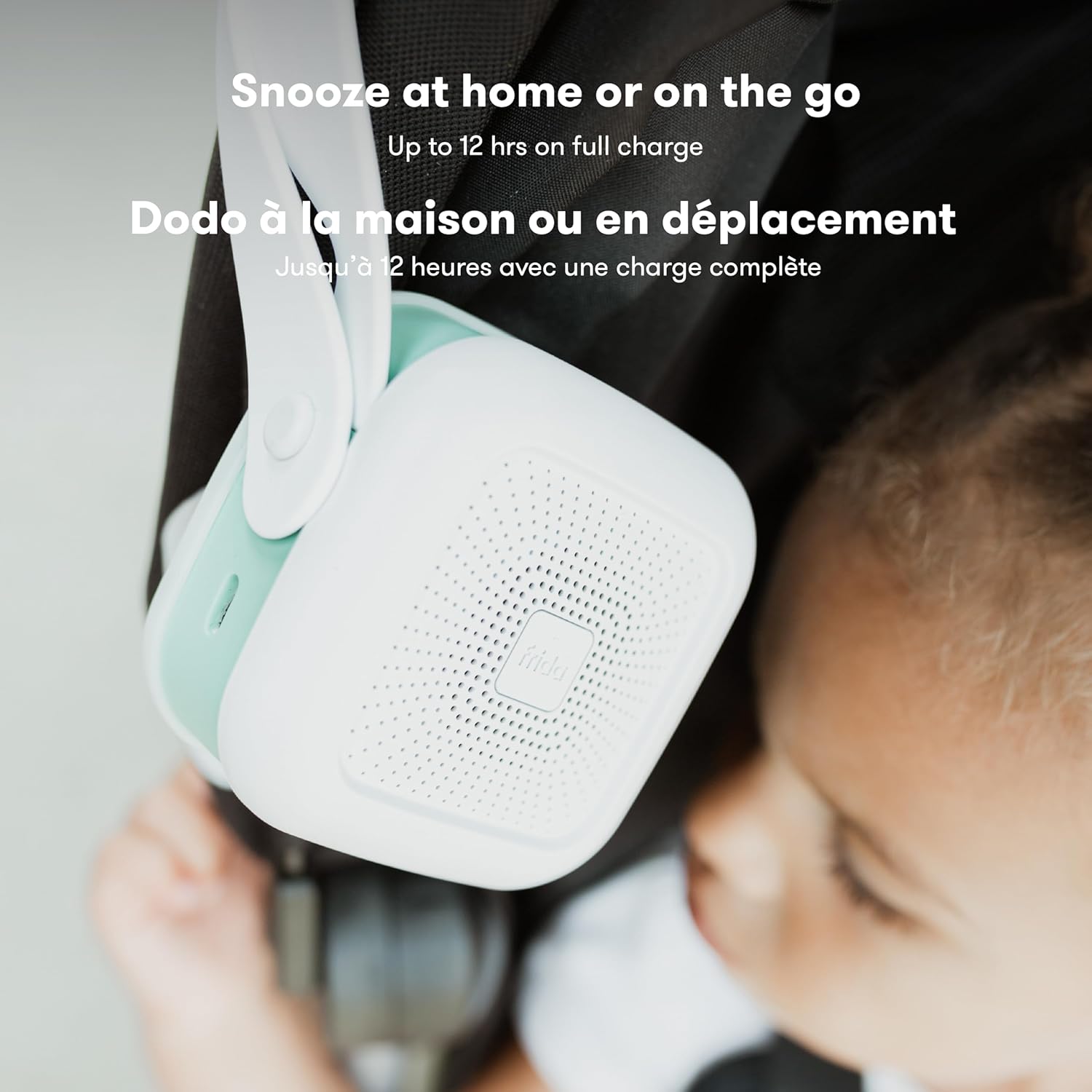 2-In-1 Portable Sound Machine for Baby + Nightlight |White Noise Sound Machine for Baby with 5 Soothing Sounds & 3 Nightlight Modes |Travel Sound Machine Attaches to Strollers, Car Seats