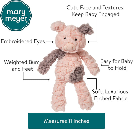 - Putty Nursery Stuffed Plush Animal Toy - Soft, Huggable Plushie for Babies, Toddlers, & Kids - Piglet 11"