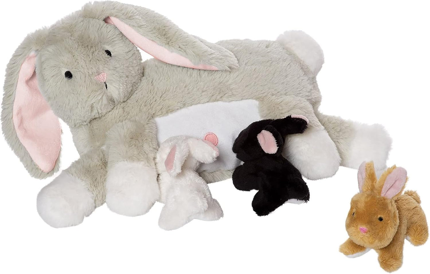 Nursing Nola Nurturing Rabbit Stuffed Animal with Plush Baby Bunnies