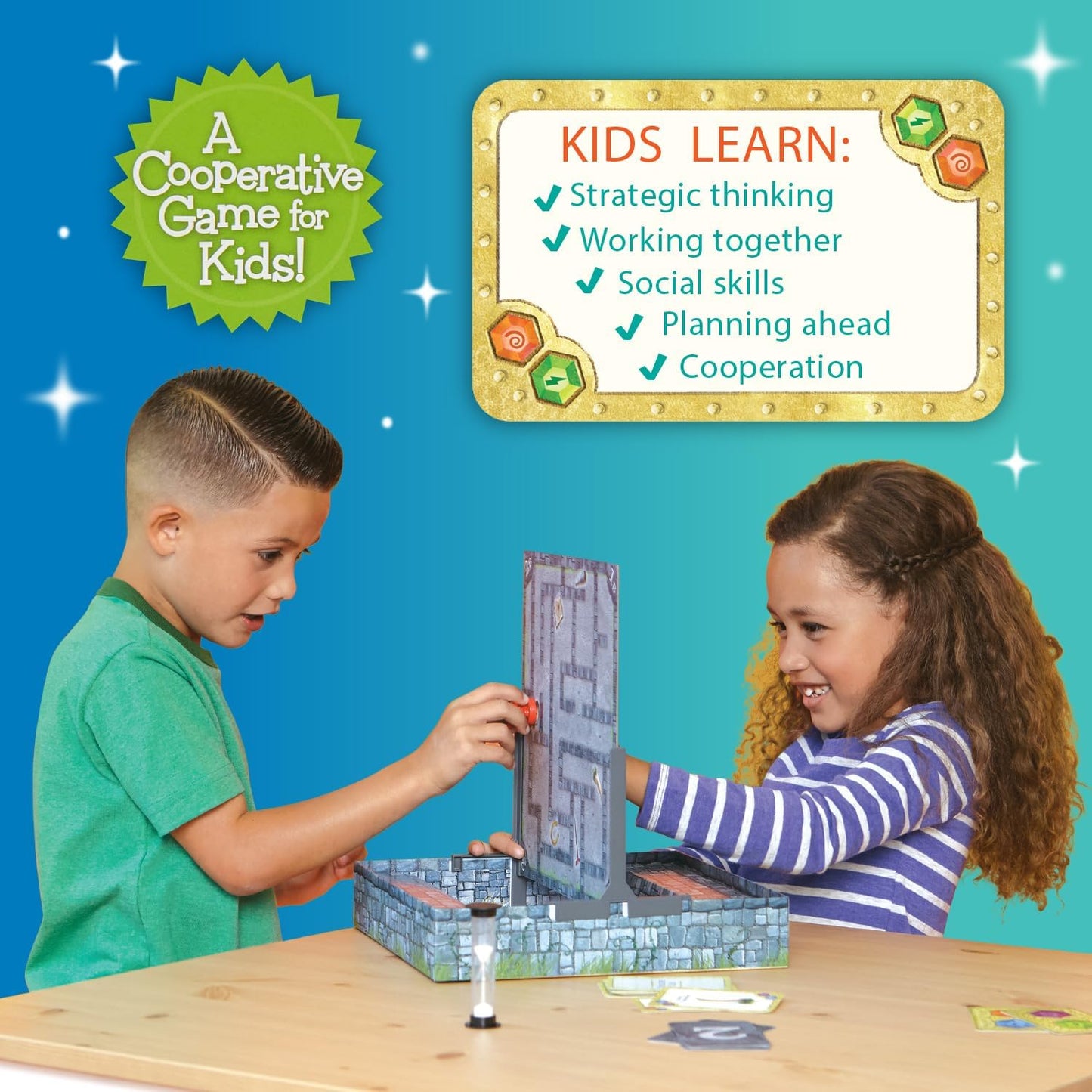 Gnomes at Night a Cooperative Maze Board Games for Kids Ages 6+ 2 to 4 Players