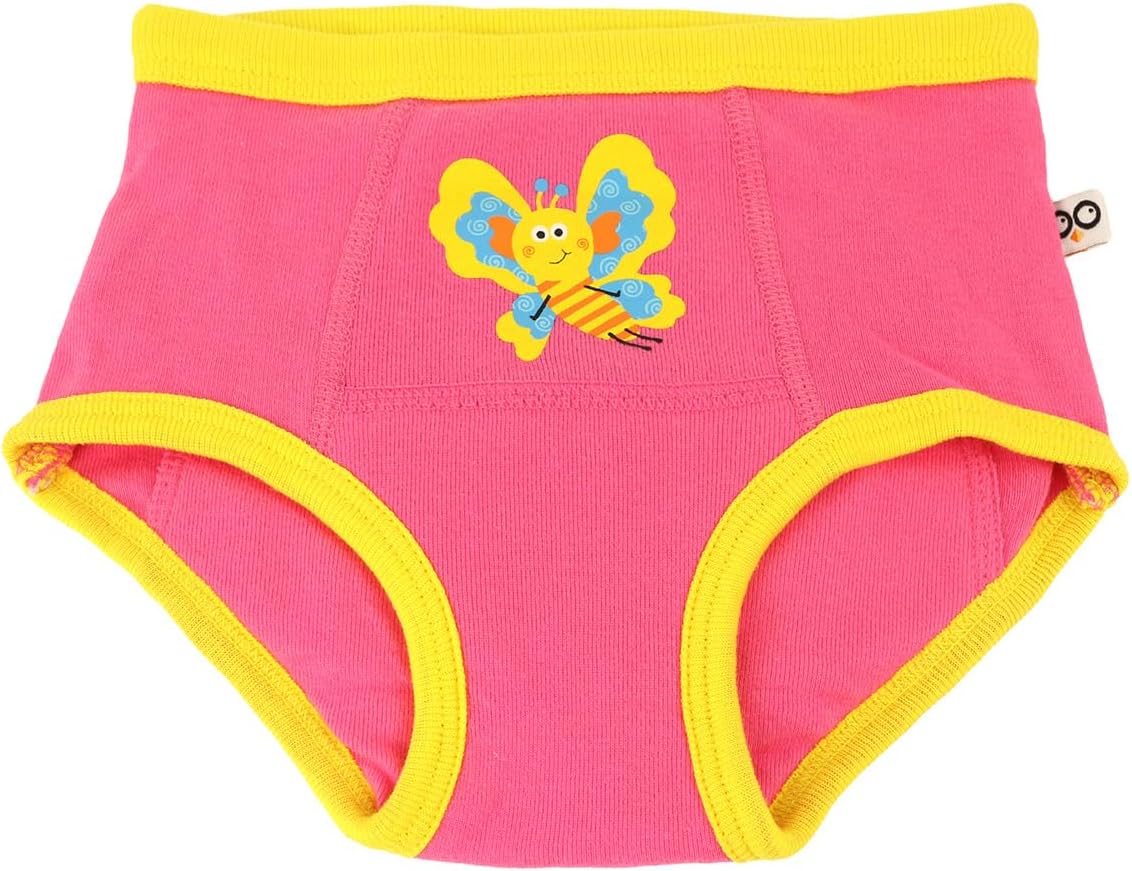 Organic Cotton Potty Training Underwear for Toddlers & Infants – Soft & Absorbent, Reusable Underwear for Boys & Girls, Transition from Diapers Garden Creatures 3T-4T