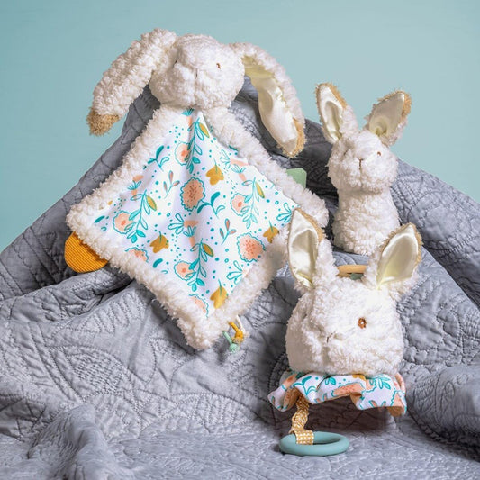 Stuffed Animal Lovey Security Blanket, 12 X 12-Inches, Oatmeal Bunny