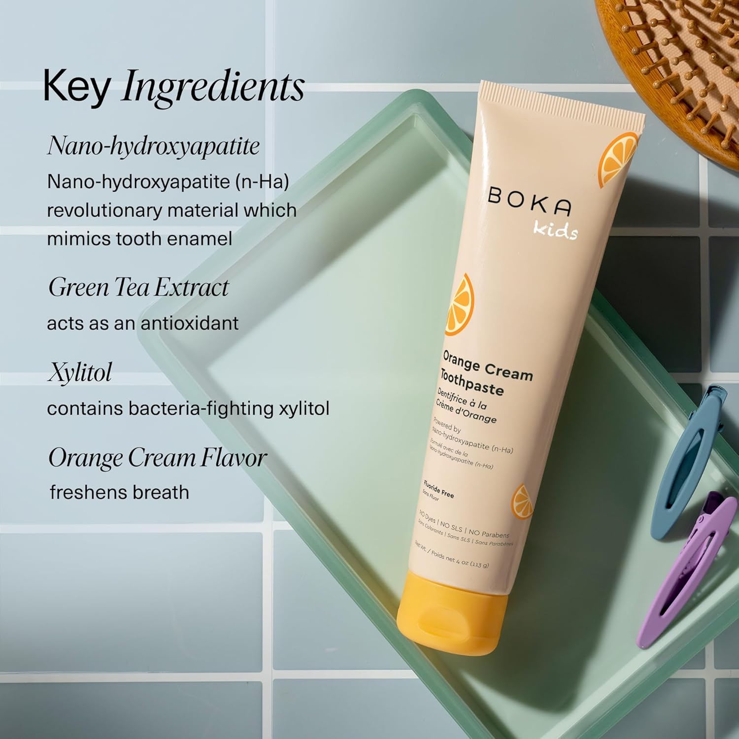 Fluoride Free Toothpaste, Nano Hydroxyapatite, Training Toothpaste - Orange Cream Flavor, 4 Fl Oz (113G) 1Pk