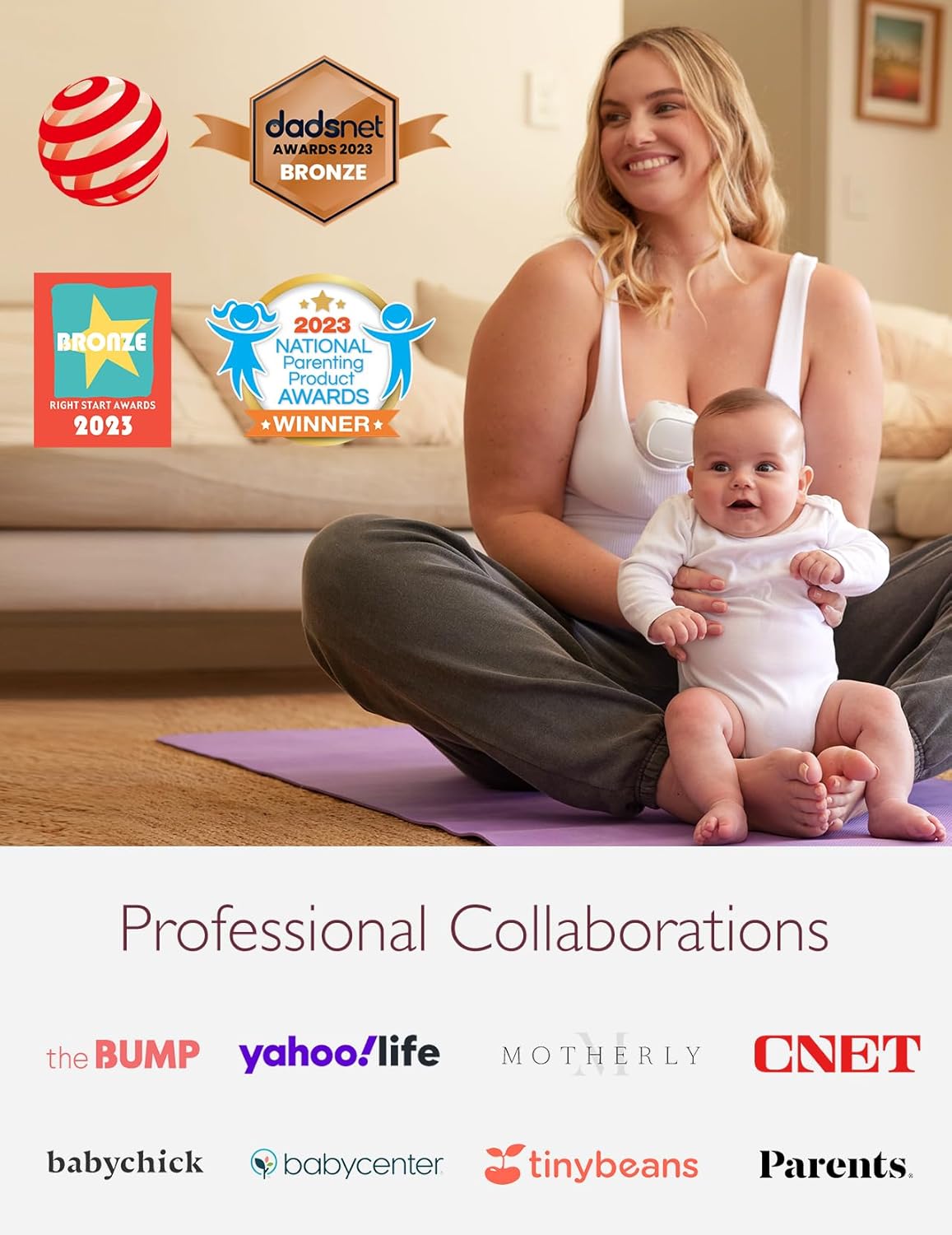 S9 Pro Updated Hands Free Breast Pump, Wearable Breast Pump of Longer Battery Life & LED Display, Double Electric Pump with 2 Modes & 9 Levels - 24Mm, 2 Pack Gray