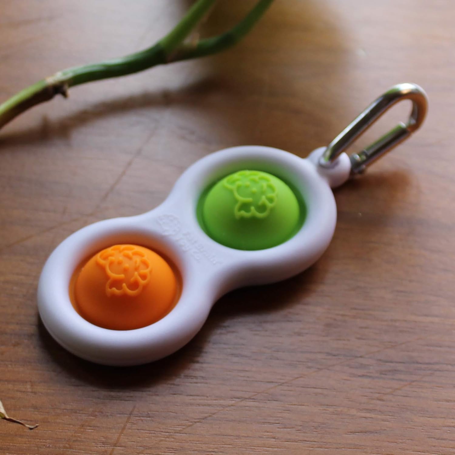 Simpl Dimpl - Simple Dimple - Orange/Lime - Popping Fidget Keychain