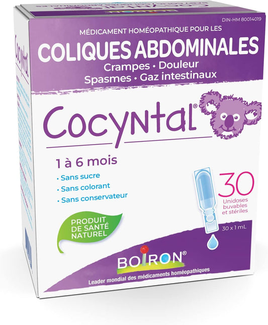Cocyntal Used for the Relief of Baby Colic: Abdominal Pain, Cramps, Spasms and Intestinal Gas. 30 Unit-Doses
