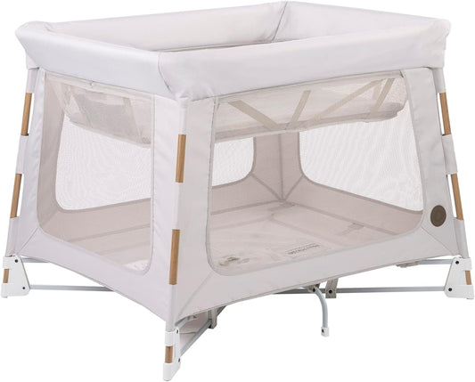 Swift Playard, Playpen with 3-In-1 (Newborn Bassinet, Toddler, Play), Portable, Ultra Comfort, 1 Step Fold, Travel Bag Included, Horizon Sand