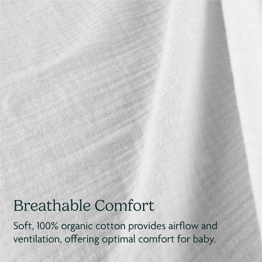 Bassinet Covers for Remi Playard - Secure Attachment - Soft and Comfortable - Machine Washable - Set of 2 - Organic