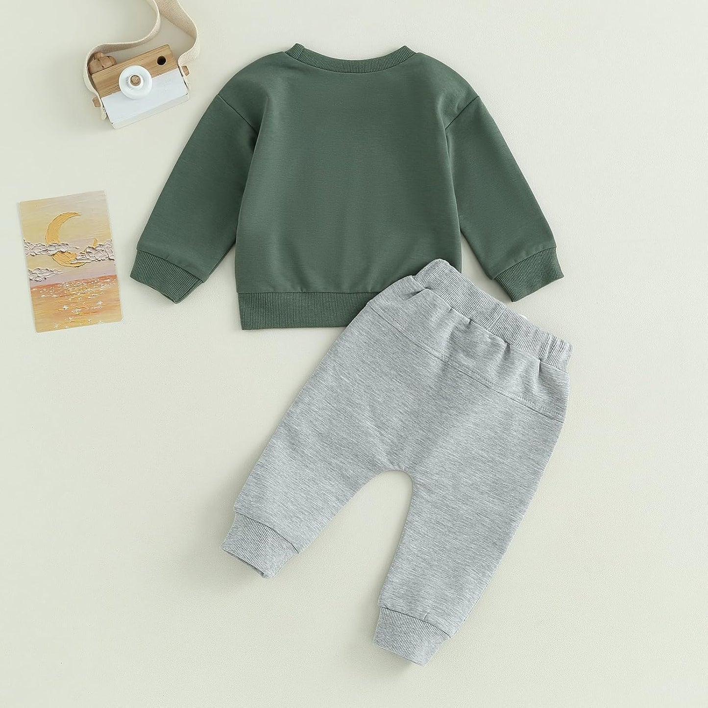 Infant Baby Boy Pants Set 2PCS Cotton Soft Long Sleeve Sweatshirts Long Pants Boys Fall Winter Outfit