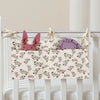 Baby Crib Storage Bag Cotton Muslin Stroller Hanging Mulitifunction Toddler Diaper Nursery Bed Storage Organizer