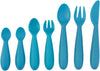 Developmental Utensil Set - 100% BPA Free Fork, Spoon, Knife for Babies, Toddlers and Preschool First Foods + Self-Feeding - Designed by a Pediatric Feeding Specialist (Blue)