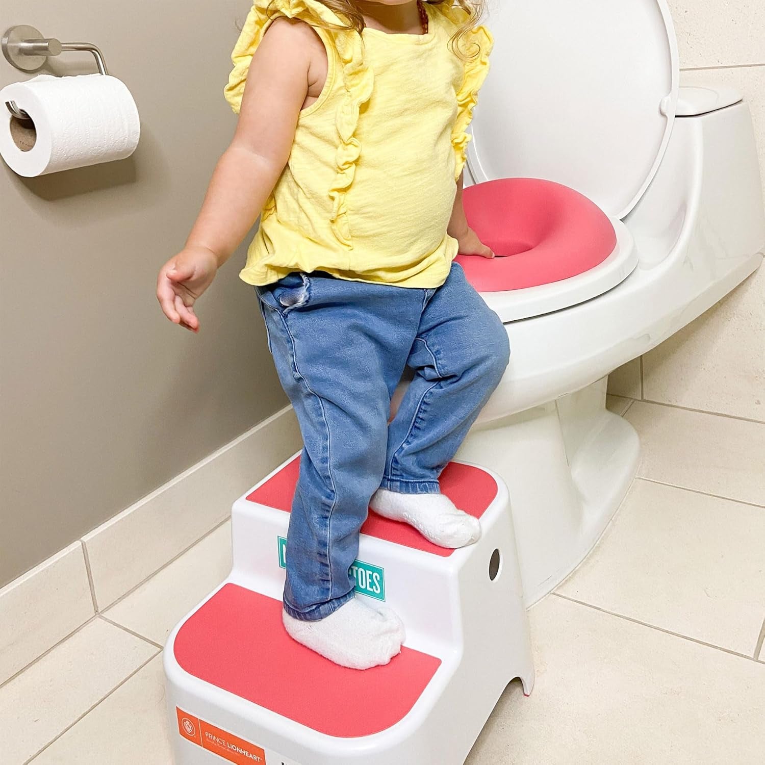 2-Step Stool for Kids, Potty Training Stool for Bathroom Sink, Kitchen and Bedroom - Storm