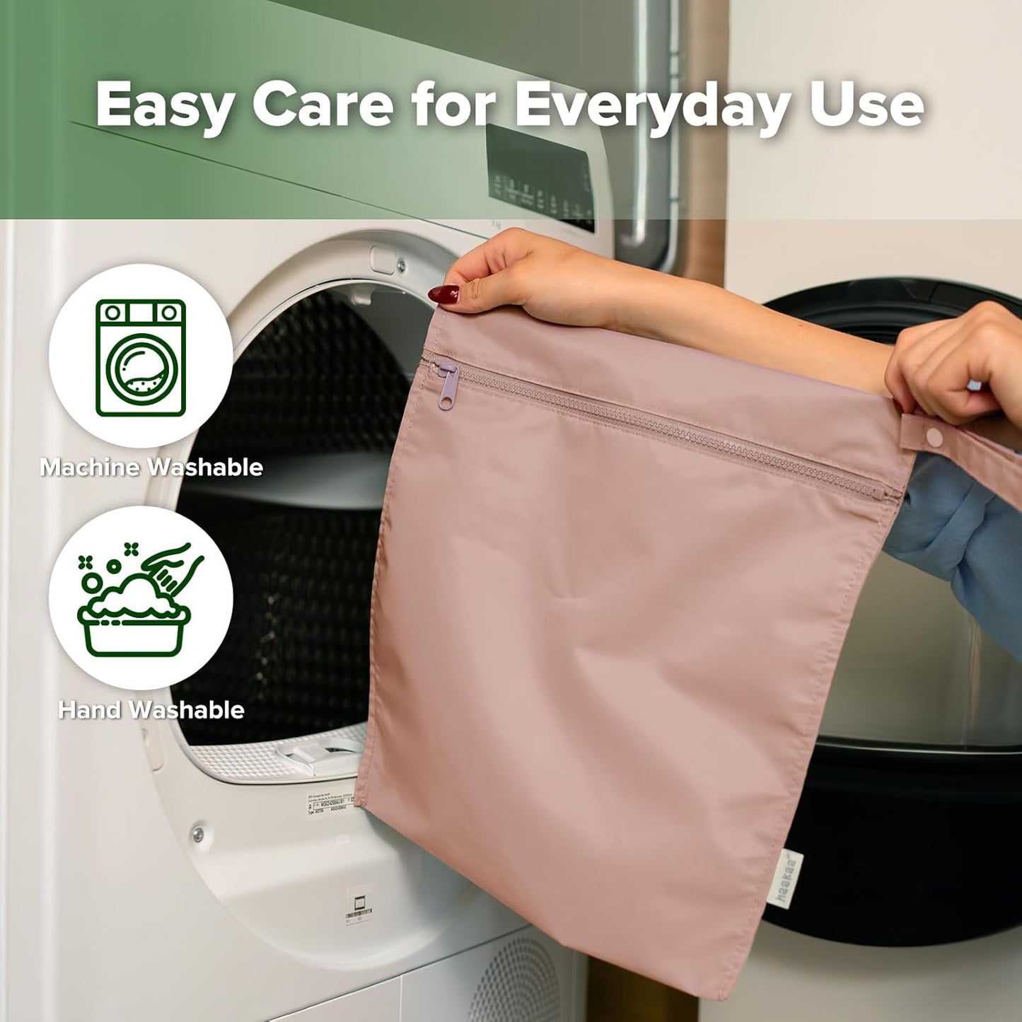 Waterproof Wet Bags for Baby, Wet Dry Bags for Diaper Bag, Travel, Swimsuit, Beach, Pool, Pump Parts, Stroller, Daycare,Yoga, Blush, 2 Pack