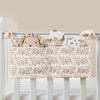 Baby Crib Storage Bag Cotton Muslin Stroller Hanging Mulitifunction Toddler Diaper Nursery Bed Storage Organizer