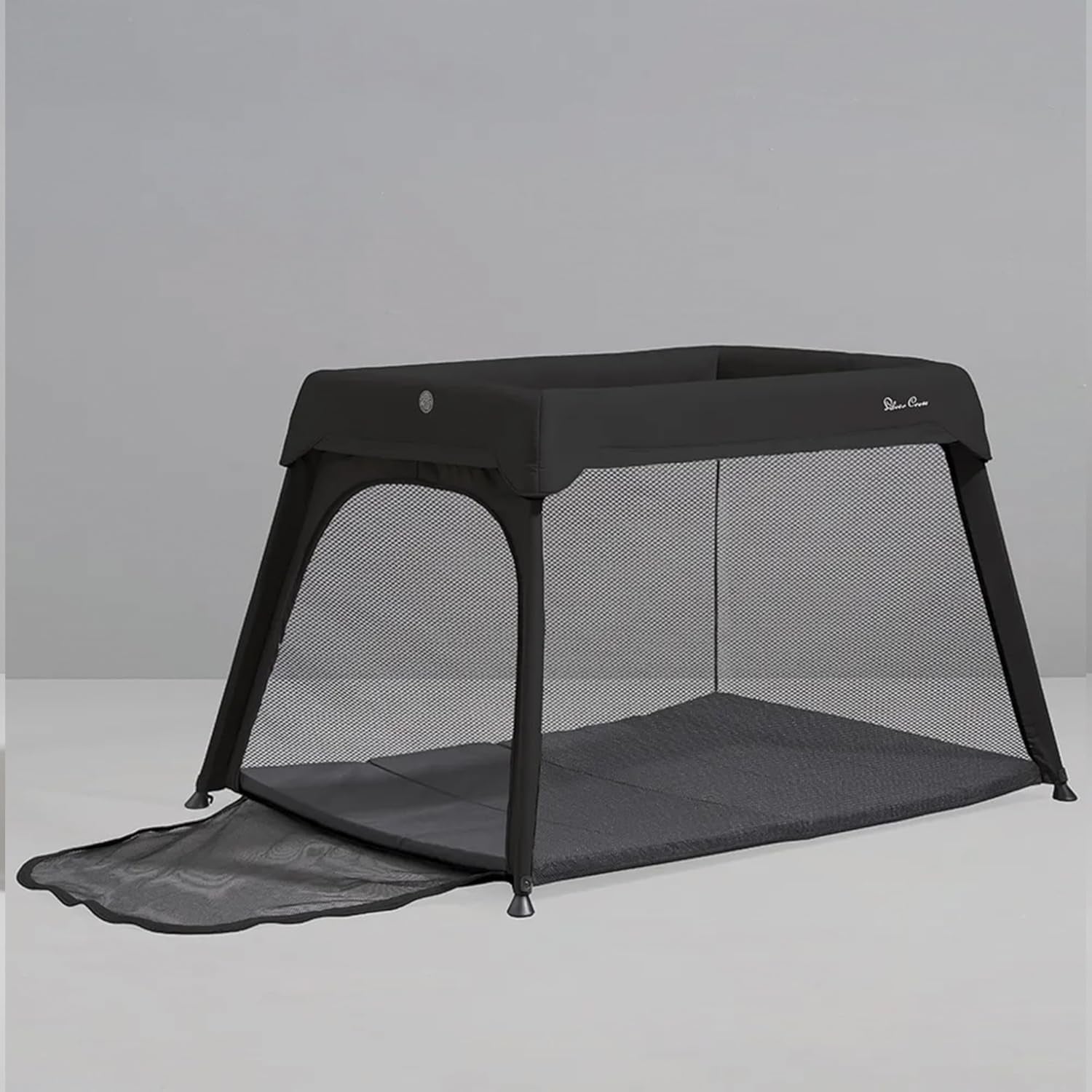 Slumber 3-In-1 Travel Crib - Multi-Use, Converts from Bassinet to Crib to Playard - Portable, Lightweight, Easy to Pack with Comfortable Mattress, for Infants to Toddlers, Black