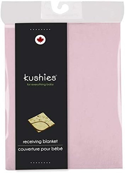 Premium Soft Newborn Flannel Receiving Blanket, 30" X 30" Square for Swaddling, Solid Pink