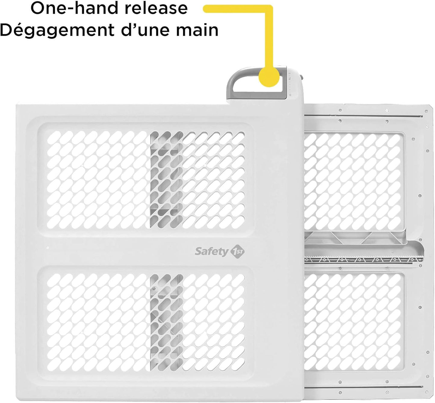 Lift, Lock and Swing Gate - Pressure or Hardware Installed, Fits Spaces between 28" and 42" Wide, 28" Tall, White