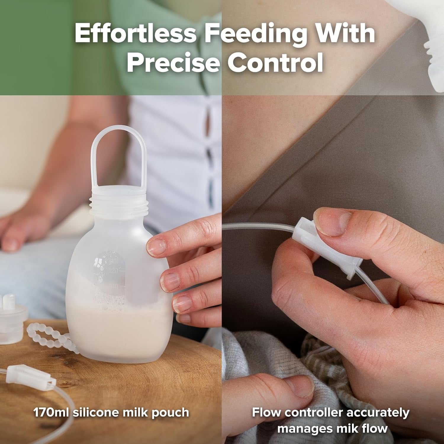 Supplemental Feeding Tube & Pouch Set,Baby Supplemental Nursing System,Sns Breastfeeding System,Food Grade Silicone